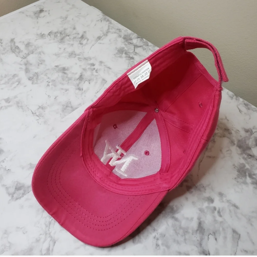 NY Embroidered Pink Baseball Cap
